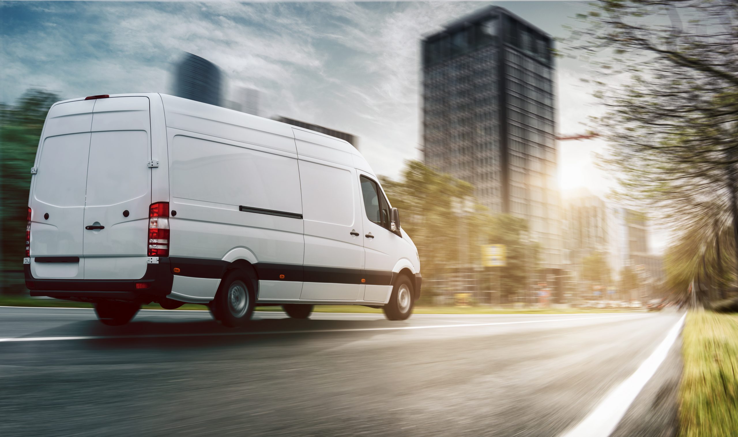Transport solutions - white transport van